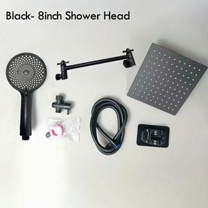 Soluzione Doccia Completa con Braccio in Acciaio Inox e Tubo a Tre Funzioni, con Soffioni Doccia di Alta Qualità per il Tuo Bagno - Product Image 6