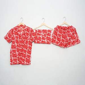 Conjunto de Pijama Corto de Algodón 100% Indio para Mujer, para Fiesta Nupcial, Verano, Primavera, con Bolsa de Algodón, Ligero - Product Image 1