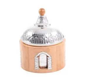 Innovative <b>Black</b> Wire <b>Frame</b> Mesh Chafing Dish Hammered Silver Dome Lid Industrial Style Insulated Buffet Food Warmer Pot - Product Image 3
