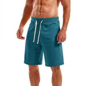 Pantalones Cortos Deportivos para Hombre, Estilo 2026, Color Verde Azulado, Cintura Elástica con Cordón, Algodón Suave, Corte Holgado, Casuales de Verano - Product Image 1