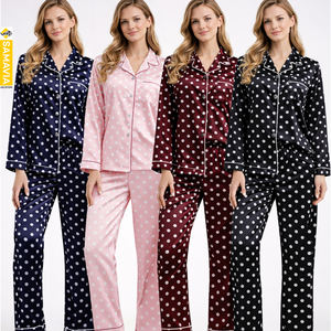 Conjunto de Pijama de Satén Estampado para Mujer, con Logotipo Personalizado al por Mayor, de Algodón Suave de Secado Rápido, 2 Piezas, Ropa de Dormir y para Estar en Casa - Product Image 4