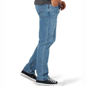 Jeans de Mezclilla Elásticos de Diseñador para Hombre, de Alta Calidad, Corte Recto, Cintura Media, Estilo Urbano, 100% Algodón, con Logotipo - Product Image 2
