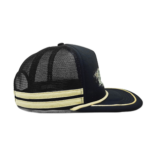 Casquette Trucker en Maille Rayée de Haute Qualité, 5 Panneaux, Snapback, Visière Plate, Logo Imprimé et Brodé, Style Urbain, Personnalisable et Réglable - Product Image 4