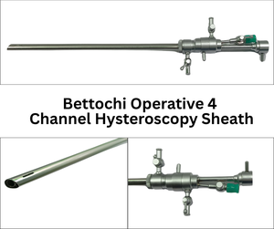 Gaine d'hystéroscopie opératoire à 4 canaux en acier inoxydable Bettochi |   Ensemble d'instruments pour hystéroscopie chirurgicale |   Certifié CE Classe II - Product Image 1