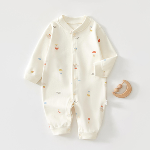 100% Cotton Manufacturer Customized Baby Boys Printing Romper Summer Long Sleeve Breathable Soft Snap Button Closure Baby - Product Image 3
