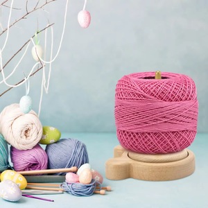 Wooden Yarn Holder Yarn Stand Rotating Ball Winder <b>Knitting</b> Crochet Thread Organizer for Handcrafts Use - Product Image 3