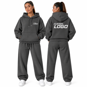 Women's Oversized Hoodie Tracksuit <b>Set</b> Premium Fleece Hoodie Jogger <b>Set</b> For Women Streetwear Hoodie And <b>Sweatpants</b> <b>Set</b> - Product Image 1