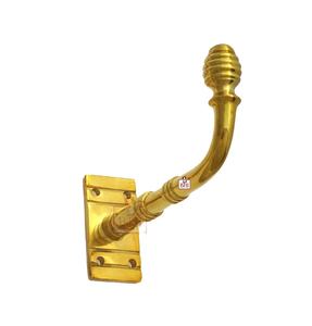 Gancho para Abrigos de Latón Macizo, Estilo Acanalado, Diseño Antiguo, Gancho para Abrigos de Latón Macizo Estilo Colmena - Estilo Victoriano Antiguo para Sombreros, Batas y Toallas - Product Image 1