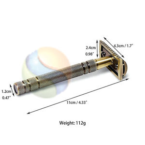 Maquinilla de Afeitar de Seguridad Profesional de Alta Calidad con Doble Hoja de Acero Inoxidable y Mango Largo para Hombres - Product Image 3