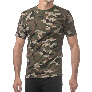 High Quality Custom Printed Camo Design Custom Logo Allover Pattern Camouflage 100% Cotton Breathable Fashionable Men T <b>Shirt</b> - Product Image 5