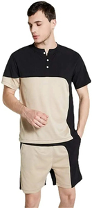 ชุดวอร์มลำลองผู้ชายคุณภาพสูง ลายซับลิเมชั่น เสื้อยืดและกางเกงขาสั้น ชุดออกกำลังกายวิ่งจ๊อกกิ้ง ชุดกีฬาประจำฤดูร้อน ปี 2026 - Product Image 4