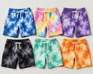 Wholesale OEM Service Acid Wash Vintage Dip <b>Dye</b> Sweat Short For Kids Outdoor Swimwear Kids <b>Clothes</b> Toddlers <b>Tie</b> <b>Dye</b> Sweat Shorts - Product Image 2