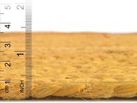 Tapis carré en jute jaune de style vintage, tapis tressé pour décoration rustique de la maison