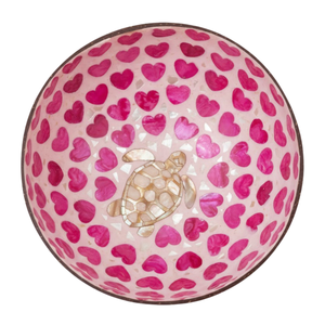 Bol en noix de coco rustique bohème - Incrustation de nacre éclatante - Style tropical fait main - Product Image 2