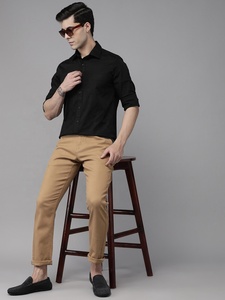 Camisas lisas de algodón 100% para hombre, camisas de manga larga abotonadas de secado rápido con soporte antiarrugas de talla grande, informales inteligentes para primavera ODM Single - Product Image 4