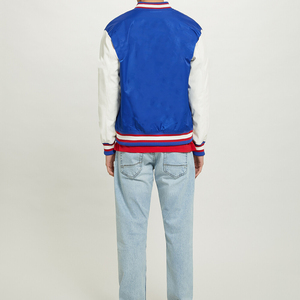 Hot Selling Custom Label Embroidered Men's Varsity Jacket with <b>Covered</b> <b>Button</b> Closure versity jackets Lettermen jackets - Product Image 2