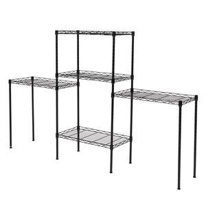 Scaffale portaoggetti da terra in acciaio al carbonio nero, assemblabile e modulare per organizzare il tuo spazio - Product Image 4