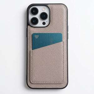 Funda de Cuero Ejecutiva con Ranura Integrada para Tarjetas para iPhone 17 Air 16e 15 Pro Max Plus - Product Image 1