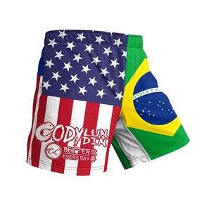 Shorts MMA pour hommes, imprimé, taille élastique, entraînement en salle de sport, kickboxing, légers, séchage rapide, colorés, haut de gamme pour arts martiaux - Product Image 5