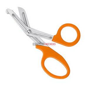 Ciseaux de traumatologie pour infirmières, 5,5 pouces, orange, en acier inoxydable de qualité allemande, pour premiers secours, bandages, urgences médicales, utilisation chirurgicale - Product Image 4