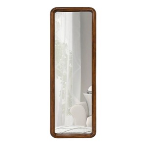 Miroir en bois massif moderne de qualité supérieure, sur mesure, rectangulaire, avec cadre en bois pour la décoration de salle de bain et de chambre d'hôtel - Product Image 2