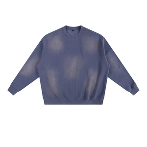 OEM ODM <b>Men</b> Women Acid Wash Sweatshirt Oversized Vintage Crewneck Streetwear Wholesale Supplier - Product Image 5