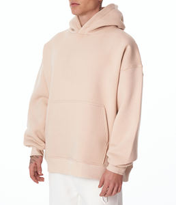 OEM Custom Logo Winter Hip Hop Zip Fleece Hoodie 100% Cotton Heavyweight Embroidered Men Solid Pattern Hooded Collar <b>Waterproof</b> - Product Image 1