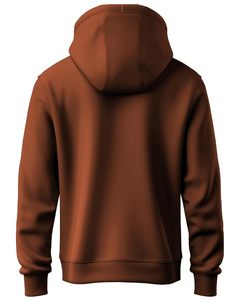 Sweat-shirt à capuche marron uni pour homme, coupe classique, décontracté, tricoté, manches longues - Product Image 1