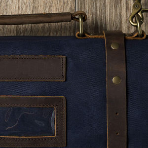 กระเป๋าใส่มีดเชฟแบบหนังและผ้าใบ สำหรับจัดเก็บอุปกรณ์ครัวมืออาชีพ รุ่น LCKR-0014 - Product Image 3