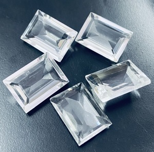 Natural Quartz <b>Crystal</b> Baguette Faceted Polished Loose Gemstone for Handmade Jewelry Making DIY Crafts and Collection - Product Image 1