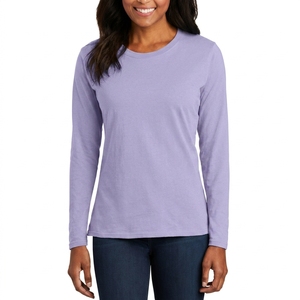 Women Solid Long Sleeve Shirt Breathable Cotton Fabric Soft Comfortable Regular Fit Casual Fashion Wear <b>Top</b> - Product Image 2