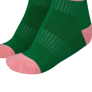Calcetines Tobilleros AKA Rosa con Verde, Mezcla de Algodón Premium, Acolchados, Transpirables, Casuales, Deportivos, para Uso Diario - Product Image 5