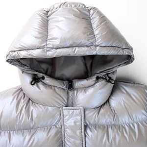 2026 Custom Winter Waterproof Stand Collar Front Logo Breathable Canvas Windproof Zipper Warm Cotton Filled <b>Fleece</b> Jacket Unisex - Product Image 3