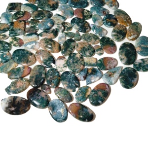 พลอยมอสอาเกตธรรมชาติคุณภาพสูง รูปทรงคาโบชองหลากหลาย สีสันสวยงาม ขนาด 20-45 มม. รับรองโดยผู้ตรวจสอบอิสระ - Product Image 3