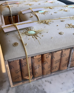 Hand Linen Gold Beaded Embroidered Chocolate Ball 24 Grid Acrylic Display Box Transparent Packaging Candy Chocolate Gift Boxes - Product Image 1