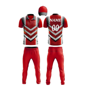 Nouvel ensemble uniforme de cricket 2026 à séchage rapide et respirant, col en V, manches courtes, réversible double face, 100 % polyester, logo personnalisé - Product Image 1
