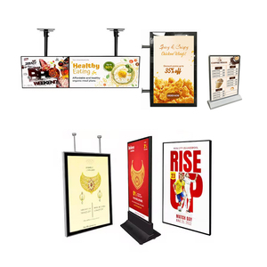 Ultra Slim LED Light <b>Box</b> Back-lit Food Display Frame for Restaurant Cafe Indoor Advertising with Glass Front - Product Image 3