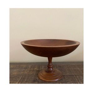 Cuenco Elevado de Madera Maciza para Mesa de Comedor, Arreglos de Frutas, Servir Aperitivos, Objetos Decorativos y Presentación Interior - Product Image 3