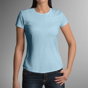 High Quality Combed Stretch Women's Cotton <b>Crop</b> T Shirt Breathable Quick Dry Short Sleeve Casual Tee Crew Neck Summer Gym <b>Top</b> - Product Image 2