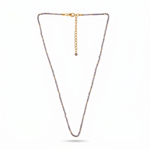 925 Silber Vergoldete Labradorit Perlenkette Handgefertigt Minimalistisch für Damen Schmuck Geschenk - Product Image 4