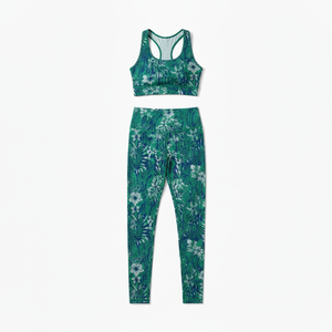 Conjuntos de yoga transpirables con corte automatizado, hechos a medida, para mujer, para gimnasio, fitness, leggings deportivos, conjunto de sujetador a juego. - Product Image 1