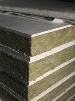 Panneau SIP MGO, panneau sandwich isolé en laine de roche, panneau mural ignifuge pour maison modulaire et système de mur extérieur