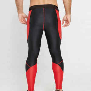 Leggings de compression pour hommes à haute élasticité, pour la course à pied et le fitness, séchage rapide, vêtements de sport, logo personnalisé, vente en gros - Product Image 3