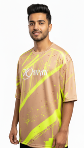 T-shirt tendance urbain surdimensionné à sublimation pour homme, style décontracté streetwear, look quotidien - Product Image 5