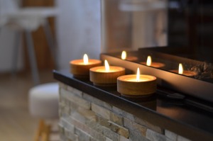 Porte-bougie en bois courbé fait main, décoratif moderne haut de gamme pour la maison - Product Image 4