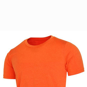 Men's Orange Short Sleeve O-Neck T-<b>Shirt</b> Regular Fit Solid Pattern Casual <b>100</b>% <b>Polyester</b> Breathable Quick Dry Knitted - Product Image 5