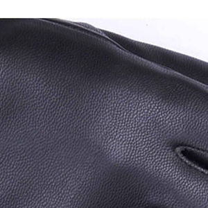 Gants mi-doigts en cuir marron de haute qualité pour hommes, mitaines chaudes d'hiver compatibles écran tactile pour le sport et les activités de plein air - Product Image 3