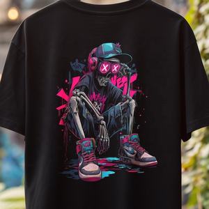 เสื้อยืดผู้ชายผ้าฝ้าย 100% เนื้อหนา หรูหรา ทรงโอเวอร์ไซส์ ไหล่ตก ออกแบบโลโก้ได้ตามต้องการ ทรงบ็อกซี่ เสื้อยืดผ้าฝ้ายออร์แกนิคแบบเรียบ - Product Image 2