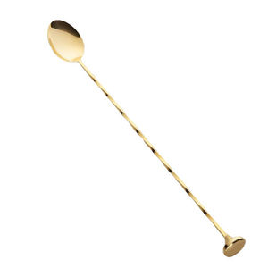 Cuchara de Barra de Latón Genuino Bold Blossom de Calidad Duradera con Mango Metálico de Diseño Moderno, OEM Disponible, Empaque Personalizado para Uso en Bares - Product Image 1