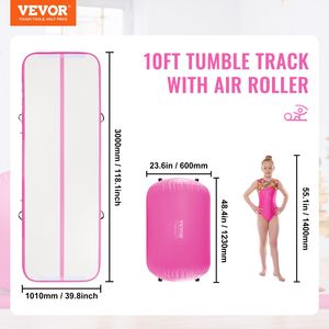 2 PCS Colchoneta Inflable para Gimnasia con Bomba Eléctrica, Rodillo de Aire y Set de Accesorios para Entrenamiento de Gimnasia - Product Image 2